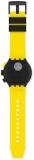 Swatch Quartz Silicone Strap, Black, 20 Casual Watch (Model: SB02B403), yellow, black, Casual