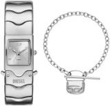 DIESEL Men's Closer Silver-Tone Stainless Steel Watch and Bracelet, Set