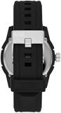 Diesel Men's Double Up Quartz Watch with Silicone Strap, Black, 24 (Model: DZ1982)