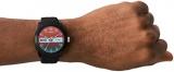 Diesel Men's Double Up Quartz Watch with Silicone Strap, Black, 24 (Model: DZ1982)
