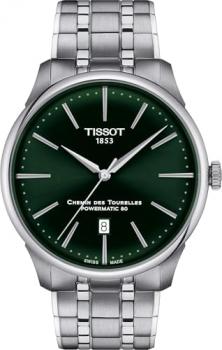 TISSOT Chemin DES Tourelles Powermatic-80 Men's Green Watch T139.407.11.091.00