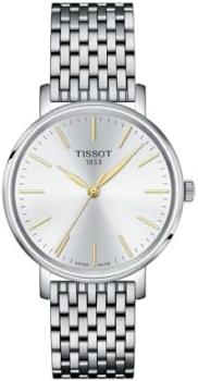 Tissot Unisex Everytime 34mm 316L Stainless Steel case Quartz Watches, Grey, Stainless Steel, 16 (T1432101101101), Grey, Classic