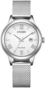 Citizen Women's Analogue Eco-Drive Watch with Stainless Steel Strap EW2621-75A
