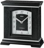 Seiko QXW249K Black Wooden Quartz Battery Musical Melody Chime Mantel Clock with Volume Control