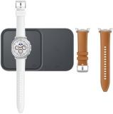 Samsung Galaxy Watch8 Classic 46mm, AI Smart Watch with Cushion Design and Rotating Bezels, with Hybrid Band and Wearable Display, Bluetooth, White, 3 Year Samsung Extended Warranty (UK Version)