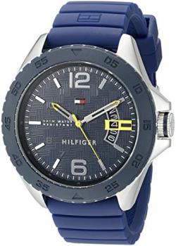 Tommy Hilfiger Men's 1791204 Stainless Steel Casual Sport Watch With Blue Silicone Band