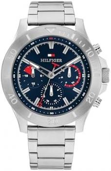 Tommy Hilfiger Analogue Multifunction Quartz Watch for Men with Silver Stainless Steel Bracelet - 1792113