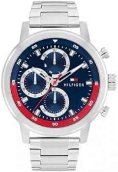 Tommy Hilfiger Analogue Multifunction Quartz Watch for Men with Stainless Steel Bracelet or Silicone Strap