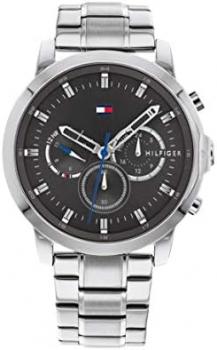 Tommy Hilfiger Analogue Multifunction Quartz Watch for Men with Stainless Steel or Leather Bracelet