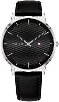 Tommy Hilfiger Analogue Quartz Watch for Men with Black Leather Strap - 1791651
