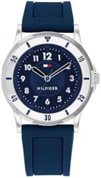 Tommy Hilfiger Three Hand Quartz Movement Watch for Youth with Stainless Steel Bracelet or Silicone Strap – Available in Silver, Blue, Pink or Black