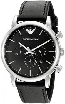 Emporio Armani Men's Chronograph Quartz Watch with Leather Strap AR1828