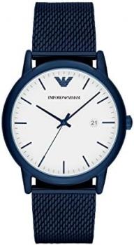 Emporio Armani Herrenuhr 3-Zeiger-Werk Datum Edelstahl roségoldfarben, AR11135