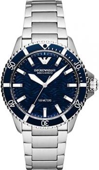 Emporio Armani Watch for Men, Automatic Three-Hand Movement, 42 mm na Stainless Steel Case with a Stainless Steel Strap, AR60059