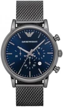 Emporio Armani Watch for Men, Chronograph Movement and 46mm Case Size with Stainless Steel, Leather or Silicone Strap