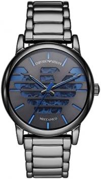 Emporio Armani Men's Automatic Three-Hand, Stainless Steel Watch, 43mm case size