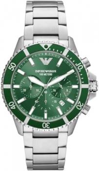 Emporio_ArmaniDiver Chronograph Quartz Green Dial Men's Watch AR11500, -