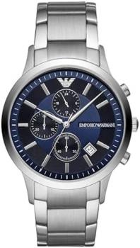 Emporio Armani Men's Chronograph, Stainless Steel Watch, 43mm case size
