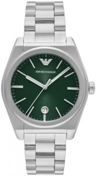Emporio Armani Watch for Men, Quartz Three Hand Movement and 41mm Case Size with Stainless Steel Strap