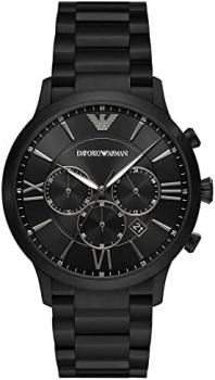 Emporio Armani Men's Chronograph, Stainless Steel Watch, 43mm case size