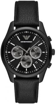 Emporio Armani Watch for Men, Quartz Chronograph Movement and 41mm Case Size with Stainless Steel or Leather Strap