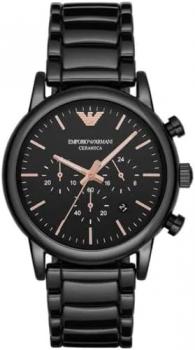 Emporio Armani Men's Chronograph Black Ceramic Watch