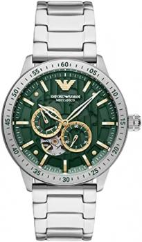 Emporio Armani Watch for Men, Automatic/Multi Stainless Steel Watch, 43mm case size with Stainless Steal Strap