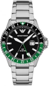 Emporio Armani Watch for Men, Quartz Chronograph Movement and 43mm Case Size with Silicone Strap