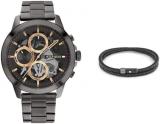Tommy Hilfiger Analogue Multifunction Quartz Watch for Men with Gunmetal Stainless Steel Bracelet