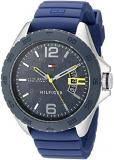 Tommy Hilfiger Men's 1791204 Stainless Steel Casual Sport Watch With Blue Silicone Band