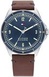 Tommy Hilfiger Analogue Quartz Watch for Men with Brown Leather Strap - 1791905