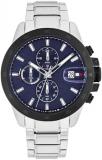 Tommy Hilfiger Dual Time Quartz Watch for Men with Stainless Steel Bracelet or Leather Strap