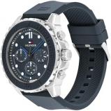 Tommy Hilfiger Analogue Multifunction Quartz Watch for Men with Storm Blue Silicone Bracelet - 1710687
