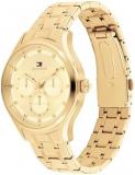 Tommy Hilfiger Analogue Multifunction Quartz Watch for Women with Gold Colored Stainless Steel Bracelet - 1782751