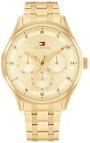 Tommy Hilfiger Analogue Multifunction Quartz Watch for Women with Gold Colored Stainless Steel Bracelet - 1782751