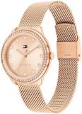 Tommy Hilfiger Three Hand Quartz Movement Watch for Women with Stainless Steel Mesh Bracelet – Available in Rose Gold, Silver or Gold