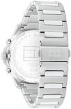 Tommy Hilfiger Analogue Multifunction Quartz Watch for Men with Silver or Black Stainless Steel Bracelet