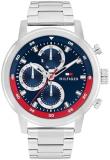 Tommy Hilfiger Analogue Multifunction Quartz Watch for Men with Stainless Steel Bracelet or Silicone Strap