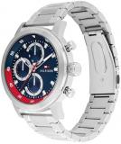Tommy Hilfiger Analogue Multifunction Quartz Watch for Men with Stainless Steel Bracelet or Silicone Strap