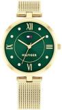 Tommy Hilfiger Three Hand Quartz Movement Watch for Women with Stainless Steel Mesh Bracelet – Available in Rose Gold or Gold