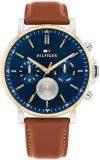 Tommy Hilfiger Analogue Multifunction Quartz Watch for Men with Leather Strap or Stainless Steel Bracelet