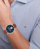 Tommy Hilfiger Analogue Multifunction Quartz Watch for Men with Leather Strap or Stainless Steel Bracelet