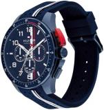 Tommy Hilfiger Chronograph Quartz Watch for Men with Silicone Bracelet