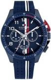 Tommy Hilfiger Chronograph Quartz Watch for Men with Silicone Bracelet