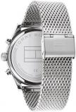 Tommy Hilfiger Analogue Multifunction Quartz Watch for Men with Silver Stainless Steel mesh Bracelet - 1710420