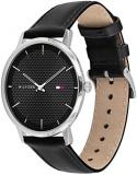 Tommy Hilfiger Analogue Quartz Watch for Men with Black Leather Strap - 1791651