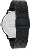Tommy Hilfiger Analogue Quartz Watch for Men with Black Stainless Steel Mesh Bracelet - 1791845