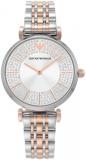 Emporio Armani Women's Two-Tone Stainless Steel Watch and Rose Gold-Tone Brass Necklace, Set