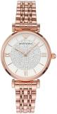 EMPORIO ARMANI Women's Rose Gold-Tone Stainless Steel Watch and Necklace, Set