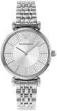 EMPORIO ARMANI Women's Silver-Tone Stainless Steel Watch and Necklace, Set